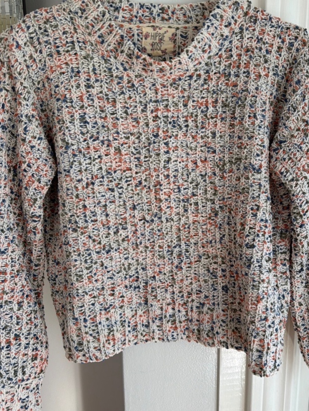 Women’s knitted sweater hippie, rose, pullover top Size XS Winter Top